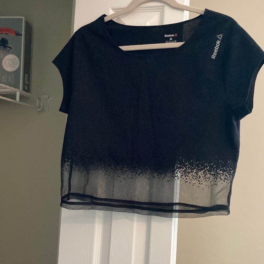 Reebok size M adorable short top with sheer bottom. NWOT